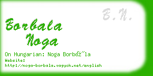 borbala noga business card